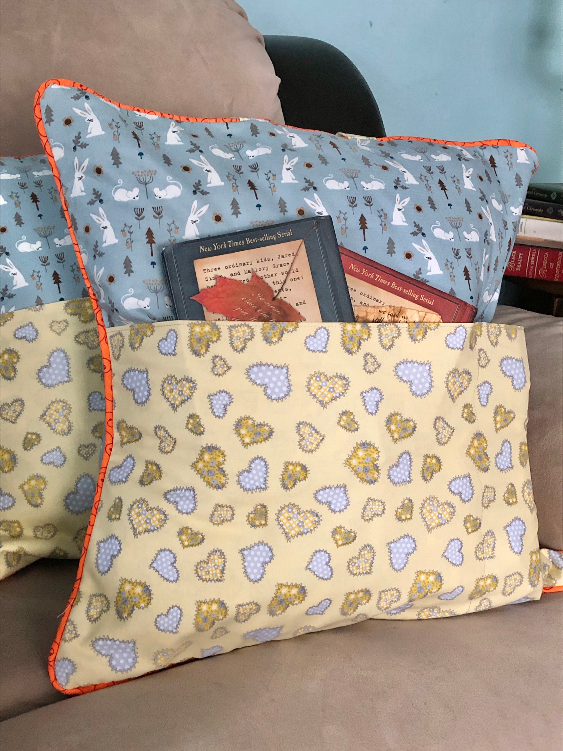 Reading pillow cover Travel pillow cushion cover fits 18x18 Etsy