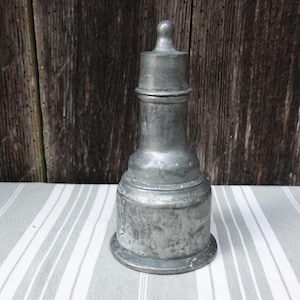 Antieke zuigfles/driedelige tinnen babyfles/antieke Franse zuigfles/biberon/collectors zuigfles/zeldzame 19e babyfles