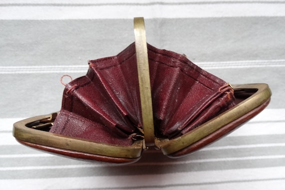 Antique coin purse/Early 1900s leather change pur… - image 9