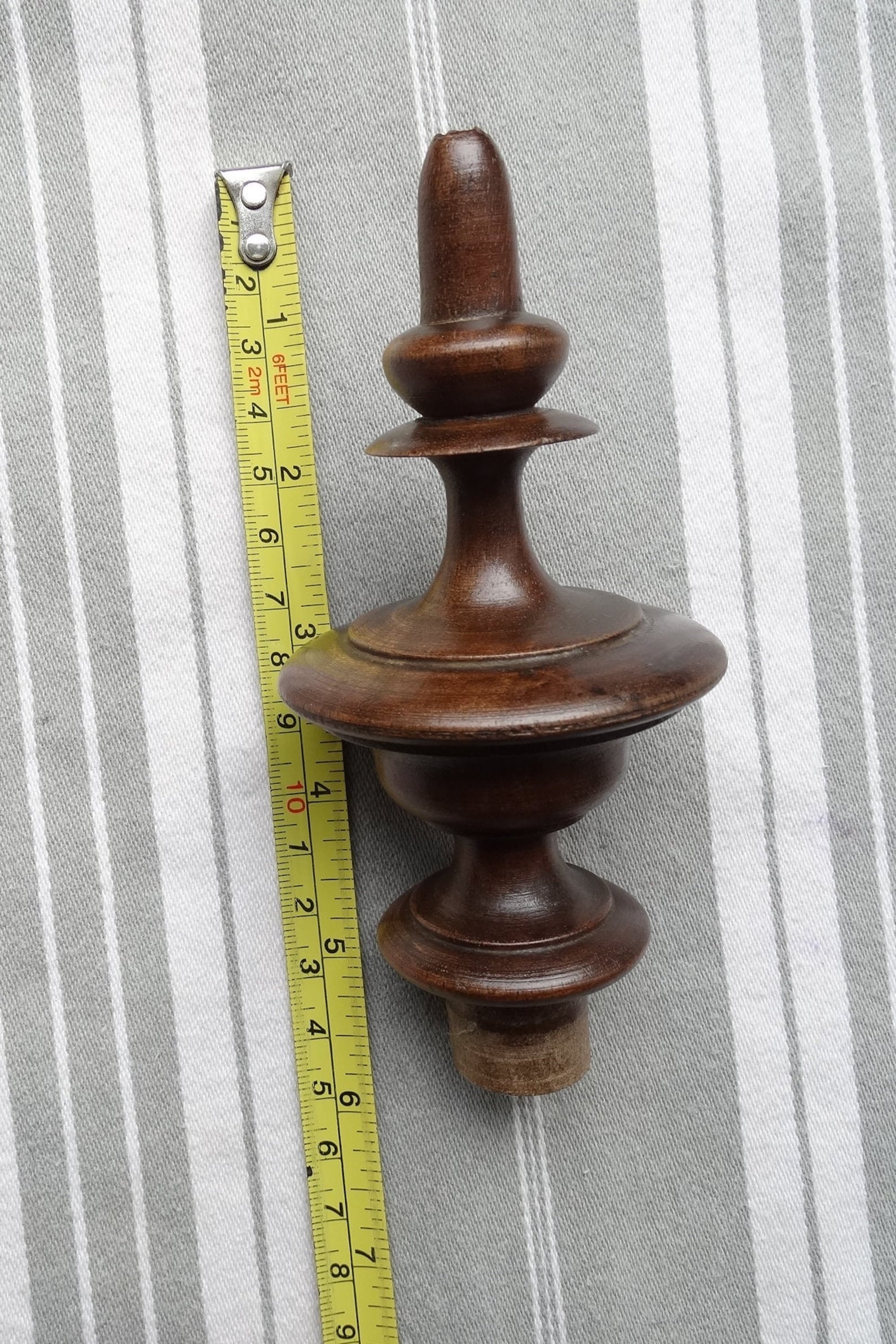 Console Finials 3 Wooden Finials/antique Turned Wood Finials/pediment Embellishments/3 ...