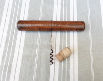 Advertising corkscrew/Large vintage corkscrew/Distillerie Centrale de la Charente/Wine collectible for him