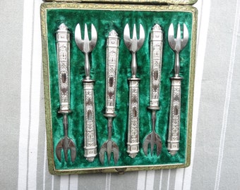 Ancien Ensemble De 6 Porte-couteaux Meissen, Porcelaine Bleue Et Blanche, Pièce Décorative Peinte à La Main