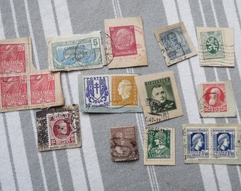 使用済みフランスの切手/1920年代～1940年代の切手詰め合わせ/古い
