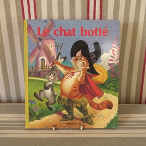 Livro O Gato de Botas/1985 Le Chat Botté Editions G.P. Paris/Livro de histórias francês vintage/Livro ilustrado com páginas de cartão/Conto de fadas para colecionadores