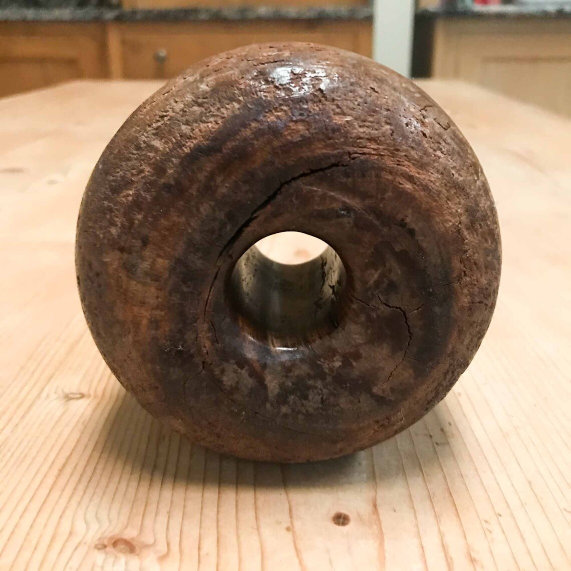 Vintage Wooden Fishing Net Weight / Float Paperweight Etsy