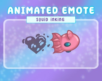 ANIMATED squid ink emote YouTube, twitch & discord - Cute vampire squid  animated emote kawaii