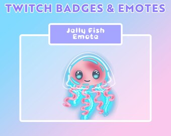 TWITCH EMOTE, Qualle, leuchtende Qualle, Twitch Emote, Twitch Art