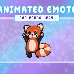 ANIMATED red panda emote YouTube, twitch & discord - Cute red panda jumping uppy animated emote kawaii