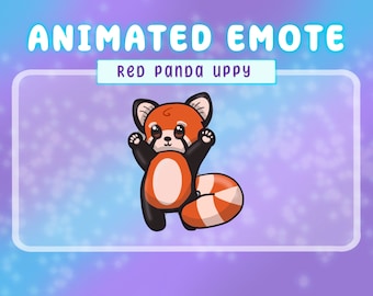 ANIMIERTES roter Panda Emote YouTube, Twitch & Discord - Niedlicher roter Panda springend zu einem animierten Emote kawaii