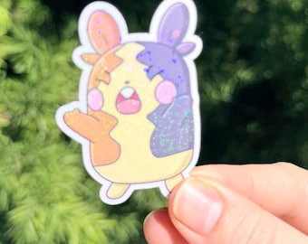 Cute Hamster Pkmn Inspired Sticker | Kawaii Pastel Vinyl Decal | Cozy Gamer Sticker | Cute Anime Aesthetic Laptop Sticker