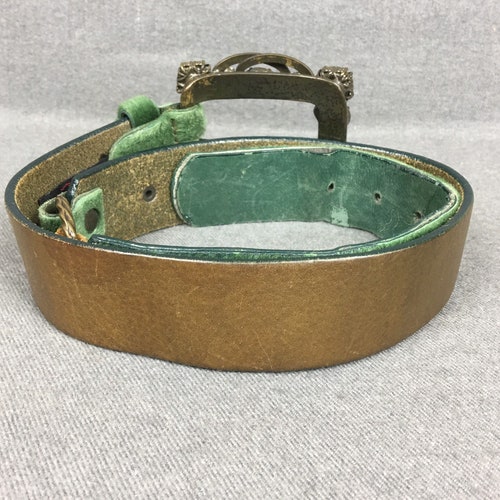 Vintage Anna Biagini Green Belt, Retro Stylish, Real Leather display picture 1
