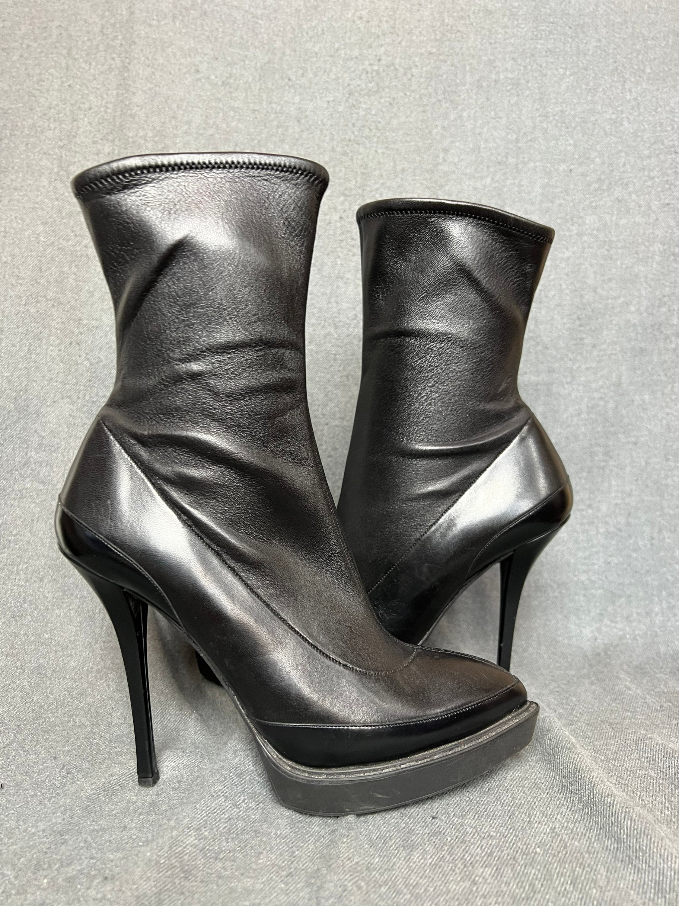 Gucci Black Boots Vintage Size 36 High Fashion Etsy Mexico