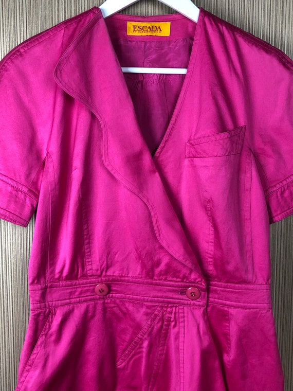 Pink vintage Escada dress, retro vintage, buttons… - image 4