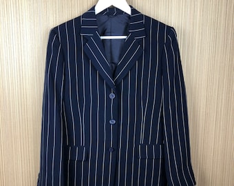 Vintage Men’s Striped Blazer Jacket, Good Condition, Retro