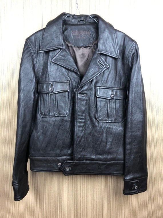 Vintage Harkila Gazelle Leather Jacket Size 40 Mens Brutal Etsy