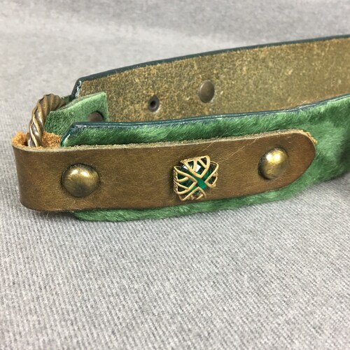 Vintage Anna Biagini Green Belt, Retro Stylish, Real Leather display picture 3