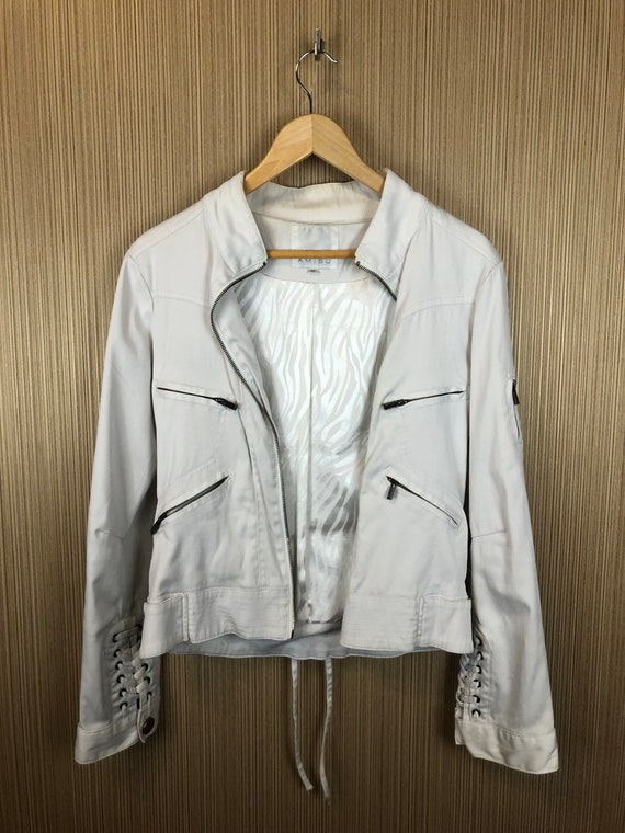 White Vintage Amisu Jacket, Retro