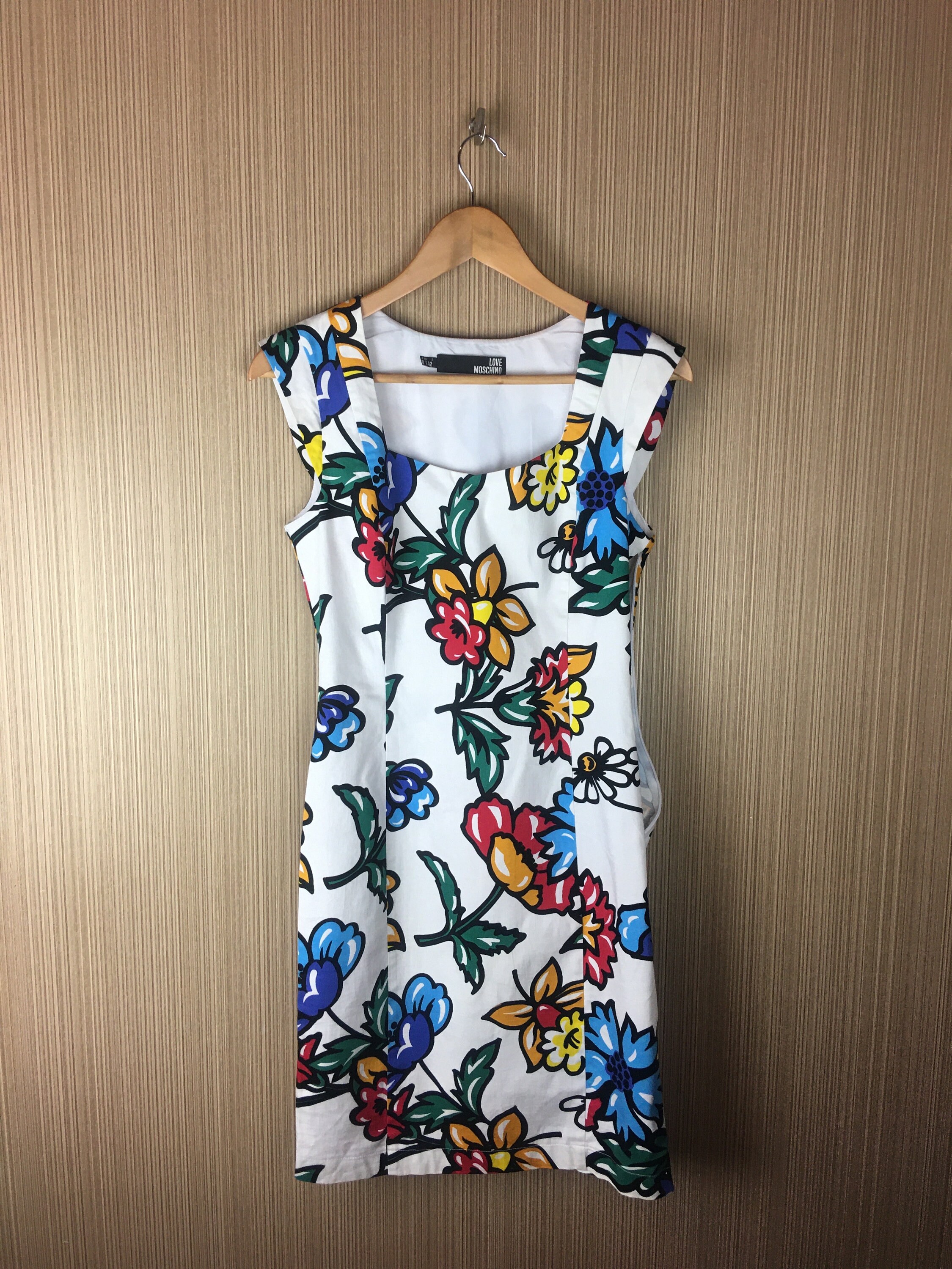 Vintage Love Moschino Dress, Floral, White With Flowers