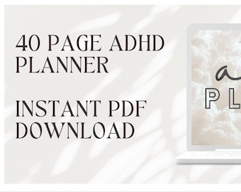 ADHD Planner Adult, ADHD Planner Printable, ADHD Journal Printable
