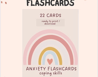 Tips for Anxiety Flashcards, Anxiety Support Cards