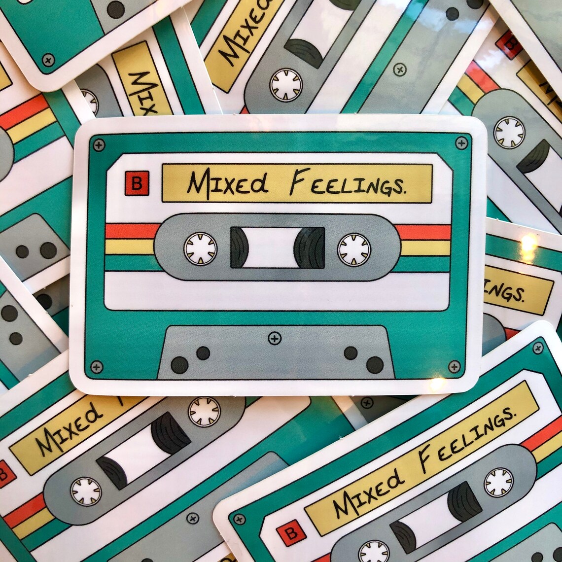 2 Cassette Stickers Etsy