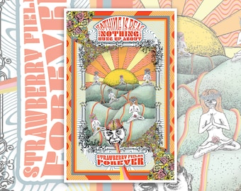 11x17 Beatles Strawberry Fields Inspired Poster.