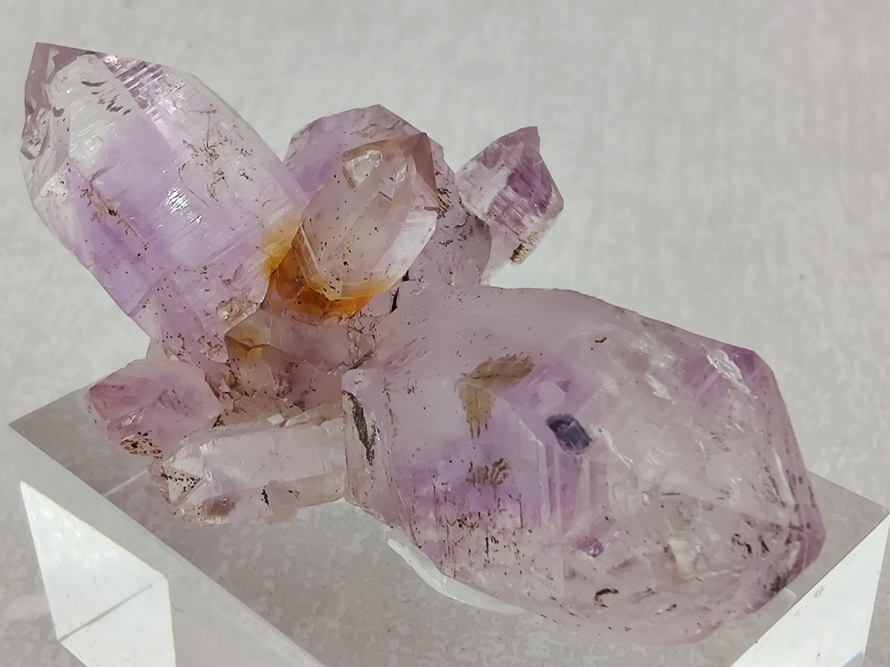 Améthyste Enhydro Sceptre + Dendrites , Veracruz, Mexique