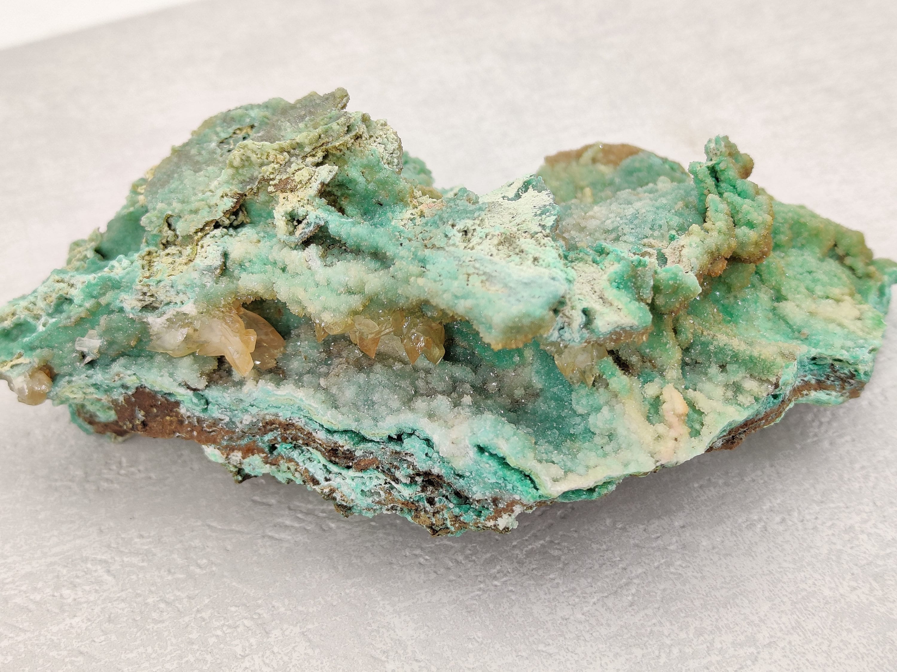 Rosasite + Calcite, Ojuela Mine