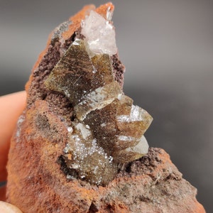 Adamite & calcite, Ojuela, Mexico