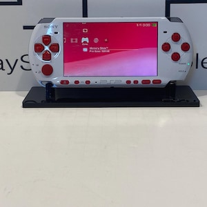 128 GB Games PSP 3000 New White Housing w/ Red Buttons Japan Import with Extra Accessories Bundle