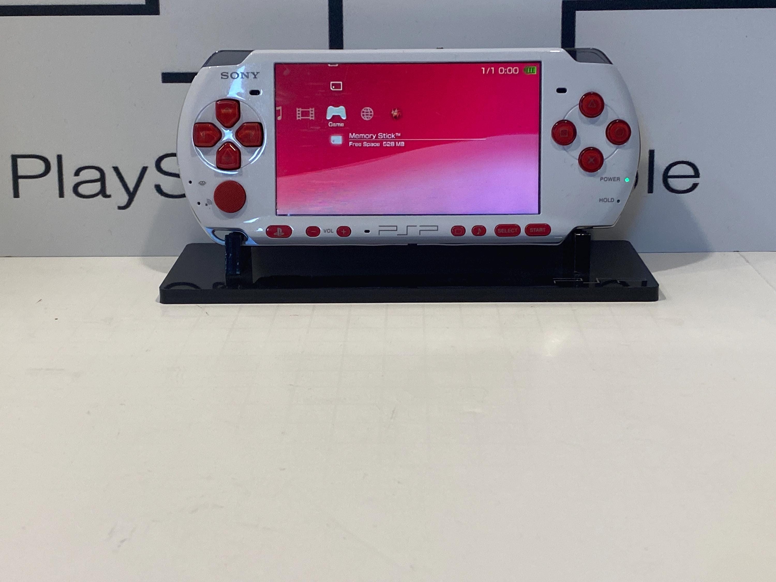 128 GB Games PSP 3000 New White Housing W/ Red Buttons Japan