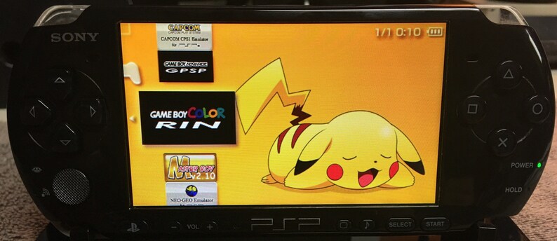 Sony Psp 3000 Black Custom 32 Gb Mod Game Pack Etsy