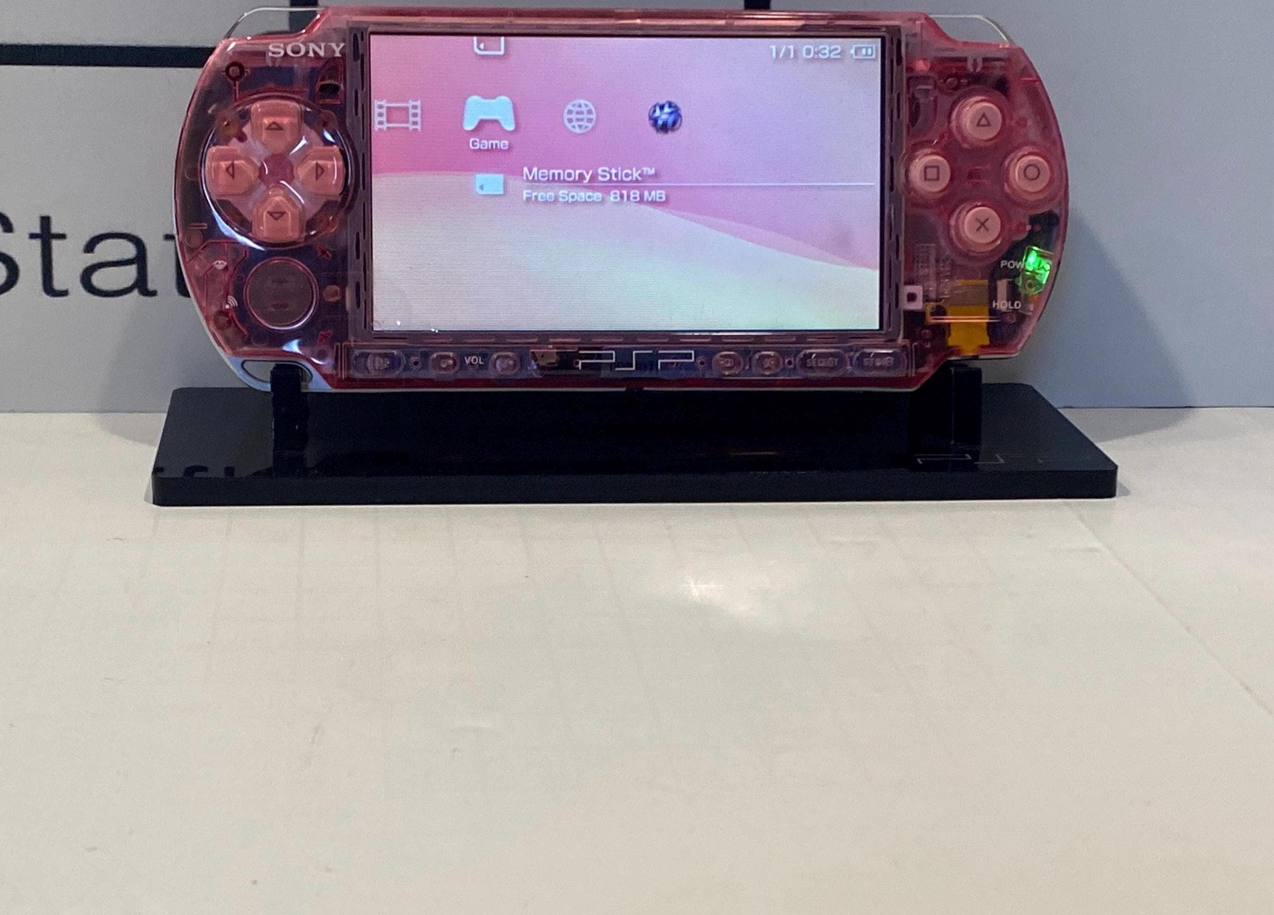 PSP 3000 New Clear Pink Housing Japan Import & Extra Accessories
