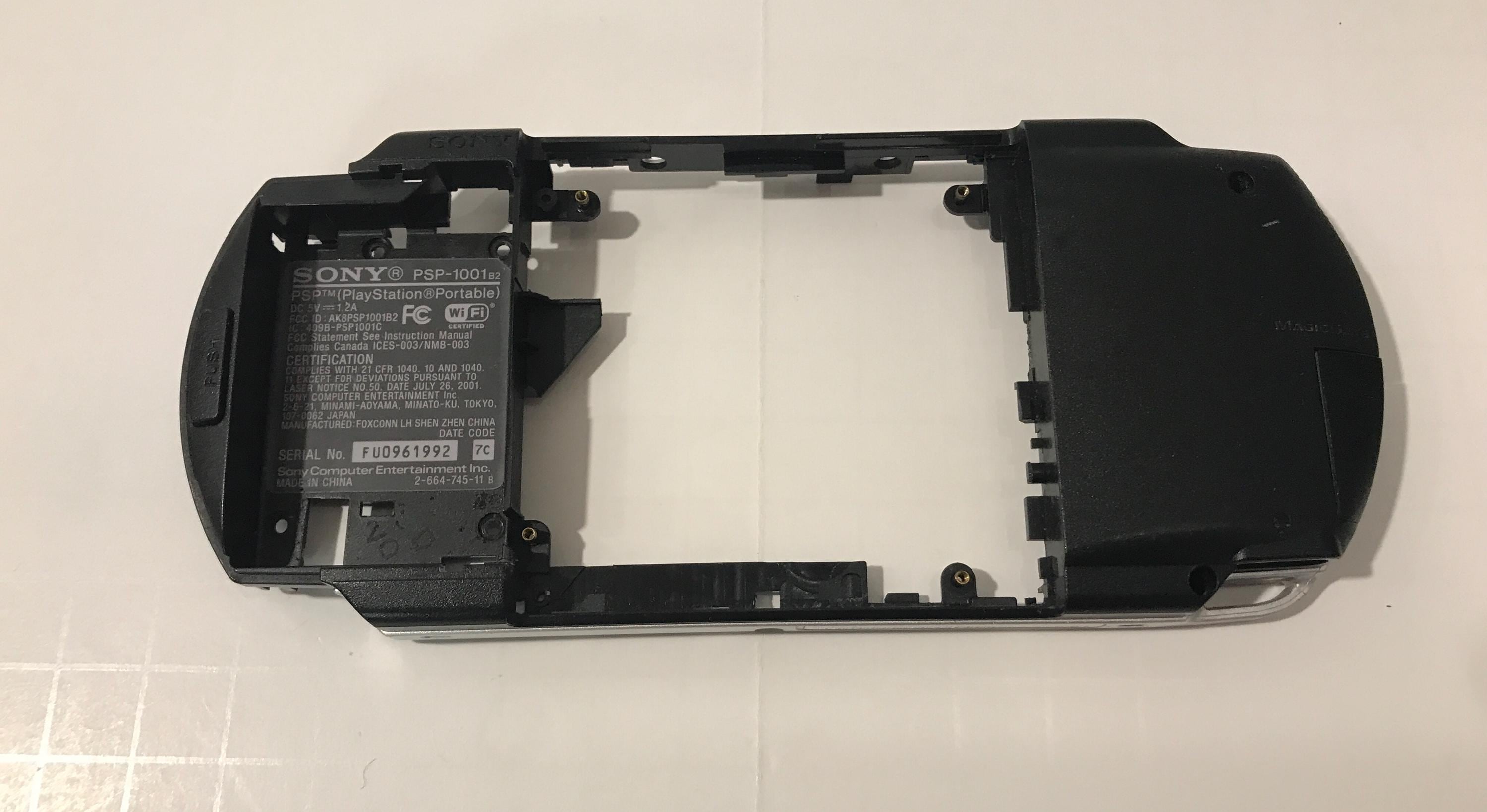 Sony PSP 1000 Handheld Console - Genuine Playstation Portable - Black (Used, All Parts)