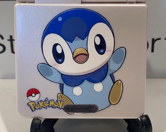GBA IPS V5 SP Japan Version in New Aftermarket Pokemon Piplup Housing Shell