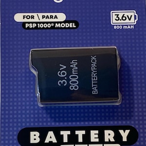 Sony PSP 1000 3.6 Volt 800 mAh Replacement Battery