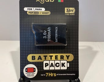 Sony PSP 2000/3000 3.6 Volt 1100 mAh Extended Capacity Replacement Battery