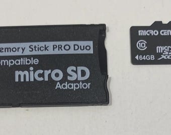 64GB Micro SD Adapter with Empty Memory Card