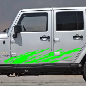 Splash Spray Graphics Decals fit Jeep Wrangler Unlimited 4Dr Jku JLU  x2 2007-2024