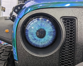 Eye decals stickers for Jeep Wrangler Angry Eyes Reptile Cat Eyes
