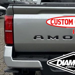 Printed Vinyl Letters Inset Decals Fit 2024 to 2025 Toyota Tacoma Tailgate Logo Flat Design Decals for Truck Customization