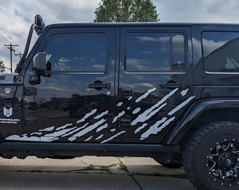 Splash Spray Graphics Decals fit Jeep Wrangler Unlimited 4Dr Jku JLU  x2 2007-2024