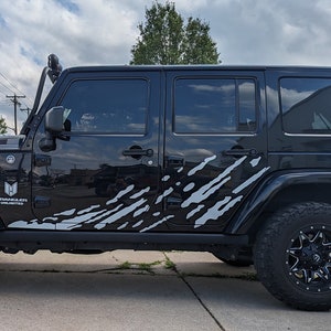 Splash Spray Graphics Decals fit Jeep Wrangler Unlimited 4Dr Jku JLU  x2 2007-2024