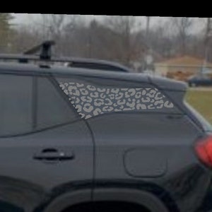 ¡Calcomanías para ventana trasera con estampado de guepardo y leopardo que se ajustan a GMC Terrain 2018-2024 precortadas! ¡Sin recortes!