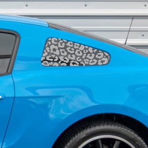 Leopard Cheetah Print Rear Side Quarter Window Decals For 2010-2014 For Mustang Precut