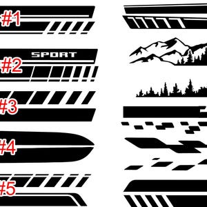 Side Stripe Decal Kit fits 2021 thru 2025 Ford Bronco Sport