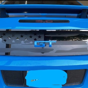 Distressed American Flag For Decklid Trunk Panel For 2005-2020 Ford Mustang