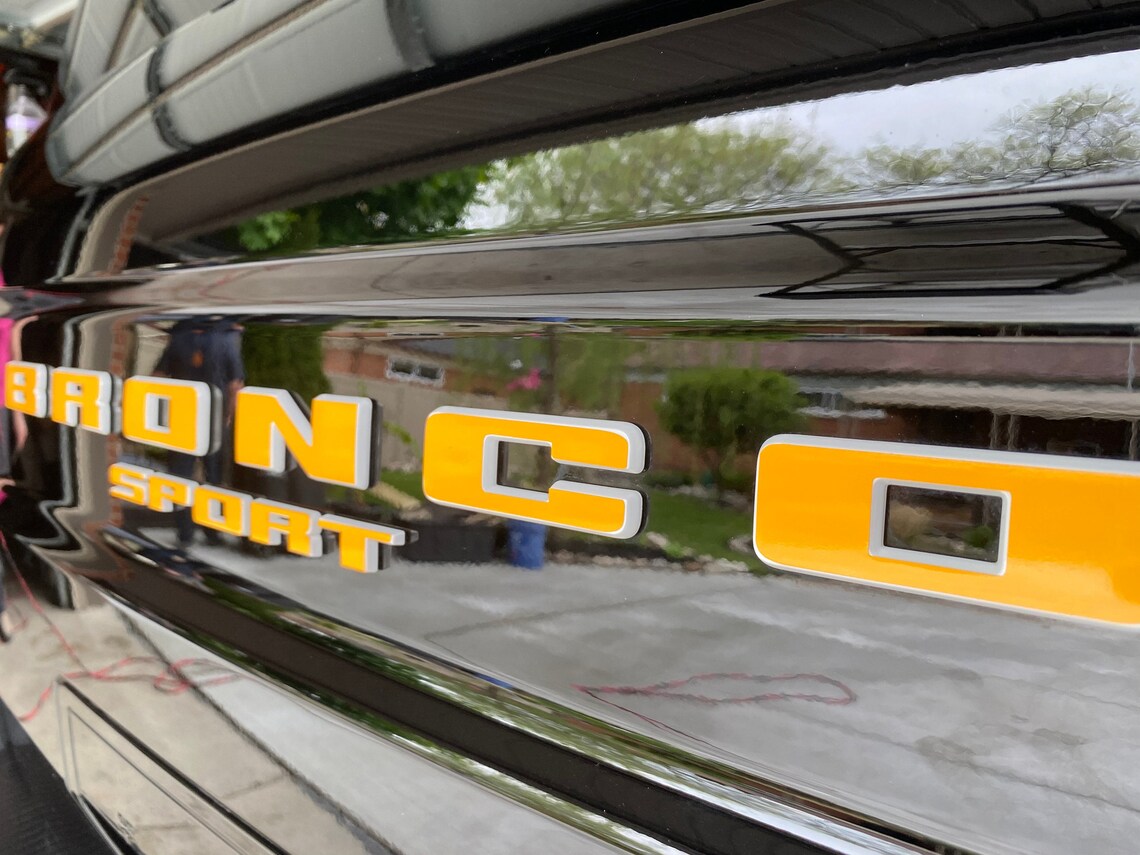Vinyl Letters Overlay Decal For 2021 Ford Bronco Sport REAR Etsy