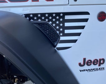 Fender Vent Flag Decals fits 2018-2024 Jeep Wrangler / Gladiator