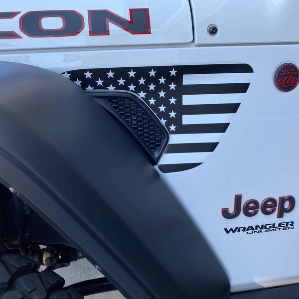 Fender Vent Flag Decals fits 2018-2024 Jeep Wrangler / Gladiator